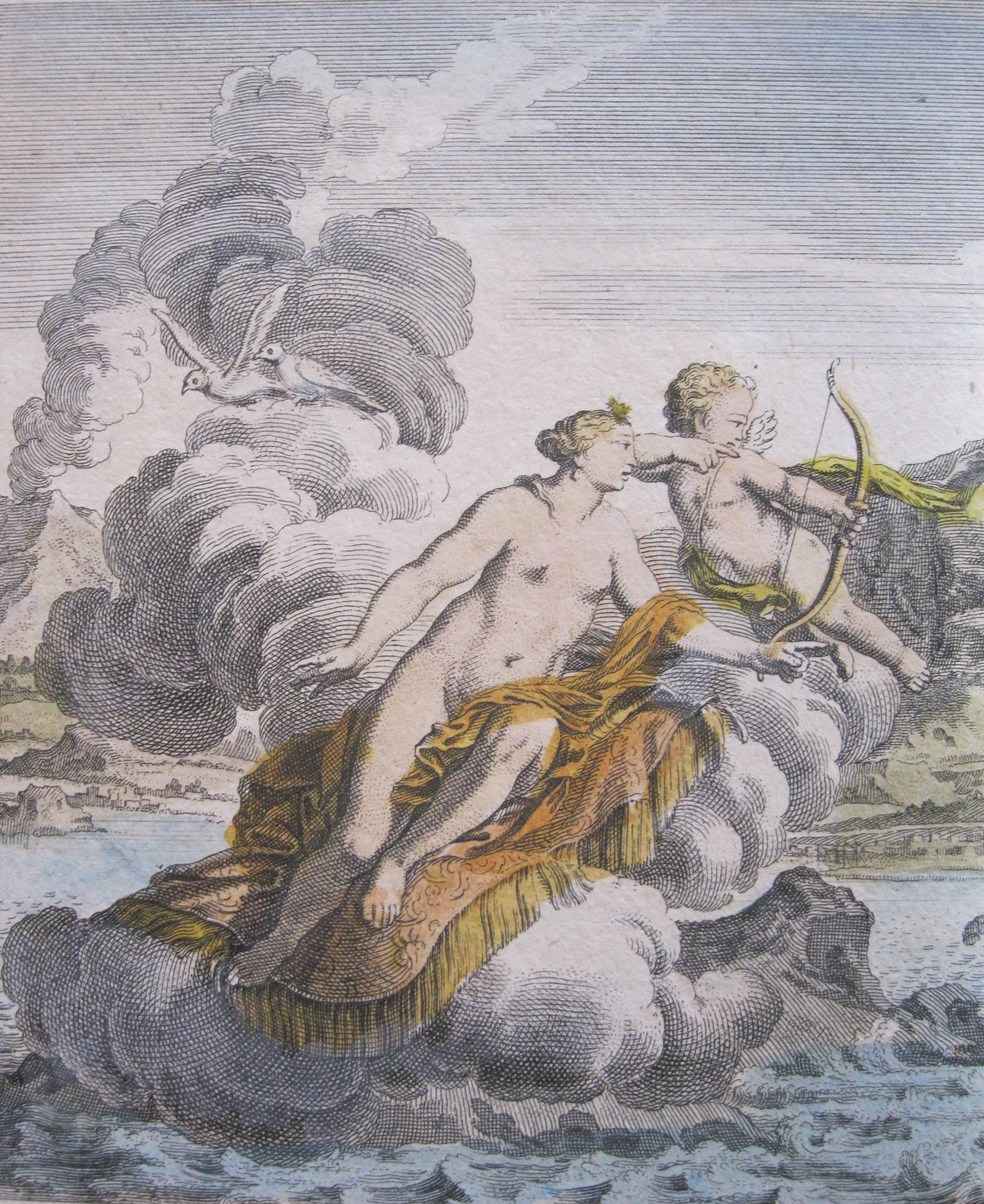 Escena mitológica de Cupido, 1679. Sandrart